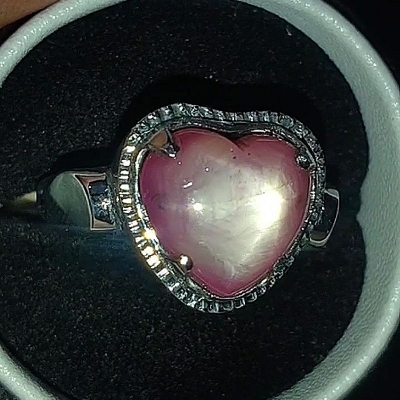 NATURAL RUBY STAR Cutting LOVE (ring monel handmade)