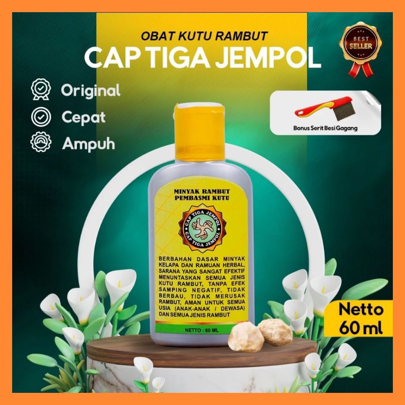 Minyak Kutu Rambut Paling Ampuh Cap Tiga Jempol / Obat Kutu rambut Ampuh