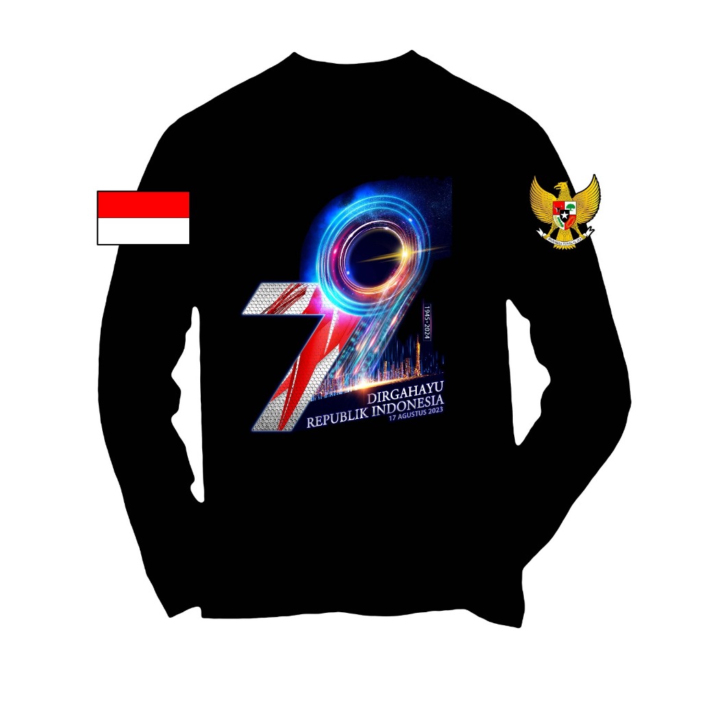 BLACK ROYCE - KAOS DIRGAHAYU INDONESIA KE 79 TAHUN - 17 AGUSTUS 1945 - 17 AGUSTUS 2024 - MERDEKA KAO