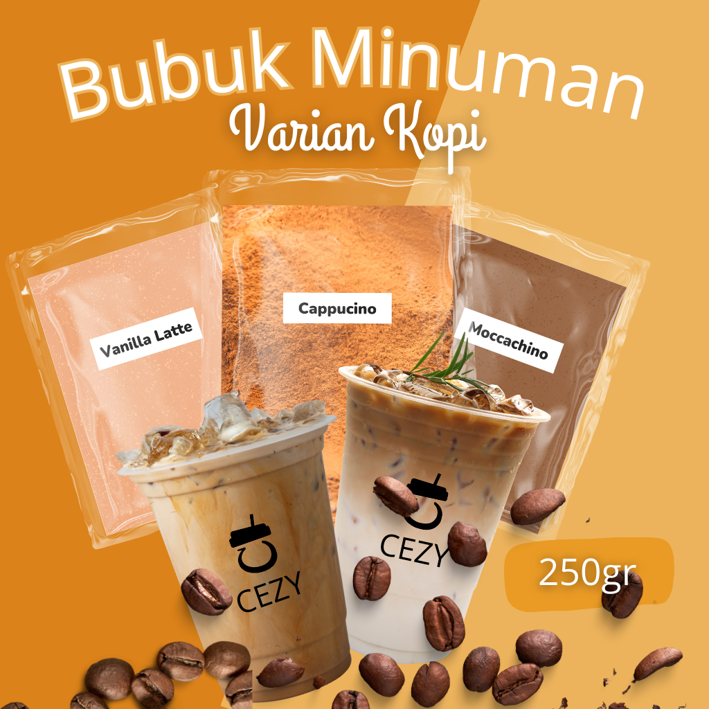 

Bubuk Minuman Rasa Kopi 250gr Serbuk Minuman Aneka Rasa Bubuk Minuman Instan Kekinian Boba Powder