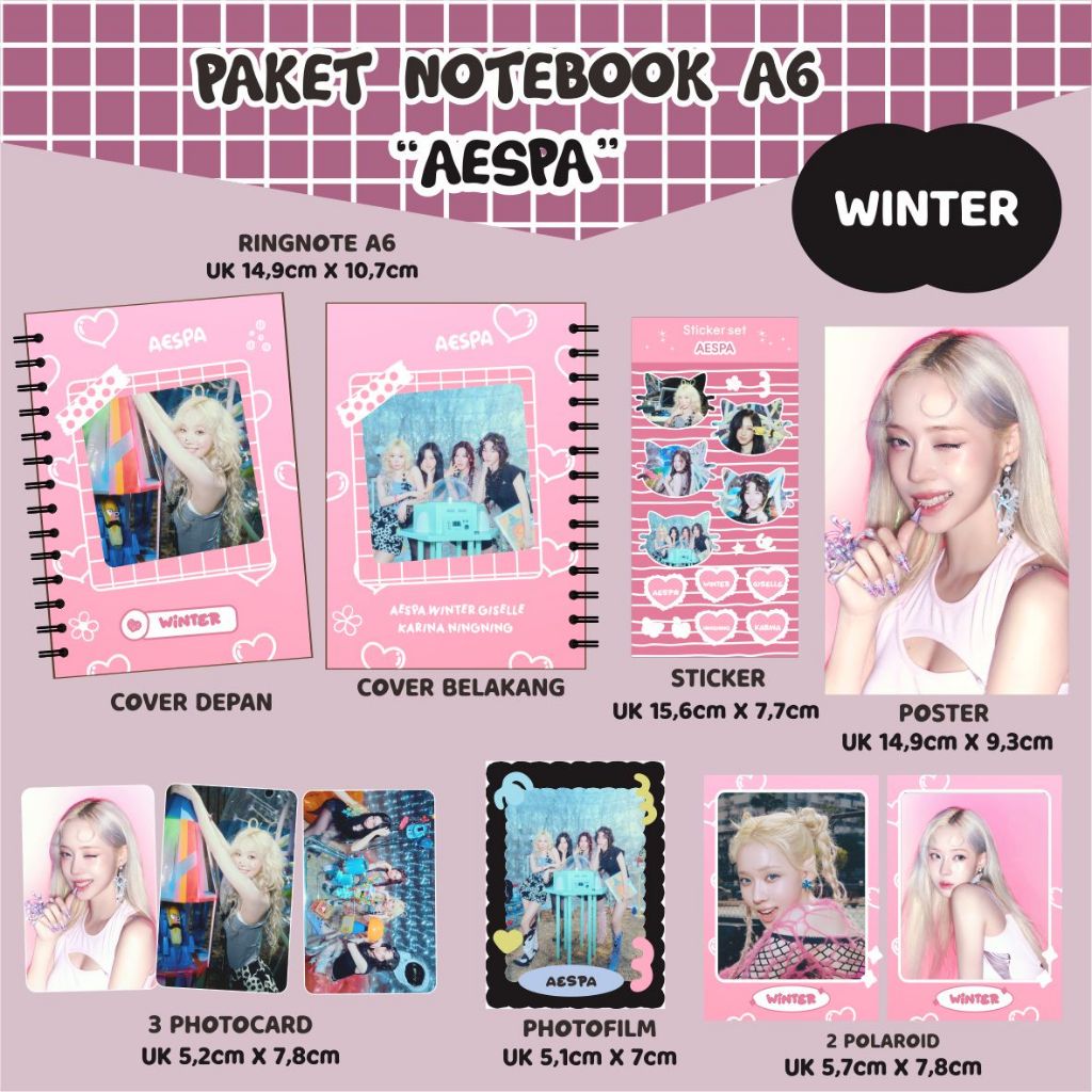 

(PACKING BOX) PAKET HEMAT NOTEBOOK A6 AESPA - ARMAGEDDON - SUPERNOVA