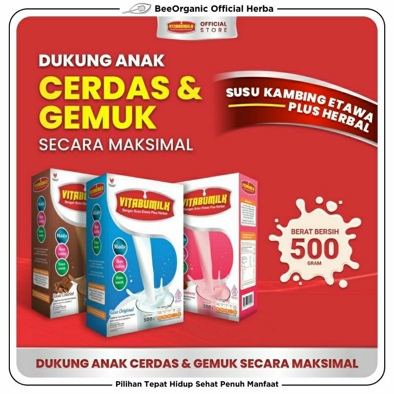 

VITABUMILK - Susu Kambing Etawa Plus Herbal Vitamin Kecerdasan dan Nafsu Makan Anak dan Remaja