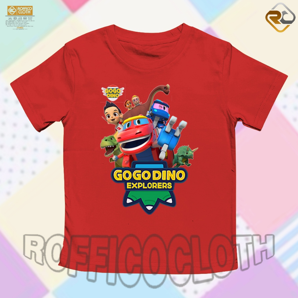 BAJU ANAK KAOS ANAK Gogodino Go Go Dino EXPLORERS REX TOMO VIKI PING LOCKY POKEY ANKY PERRY STORM 02