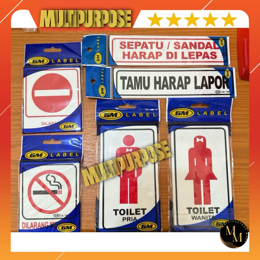 

AKRILIK GM LABEL TOILET / DILARANG MEROKOK / DLL AKRILIK TEMPEL RUANGAN