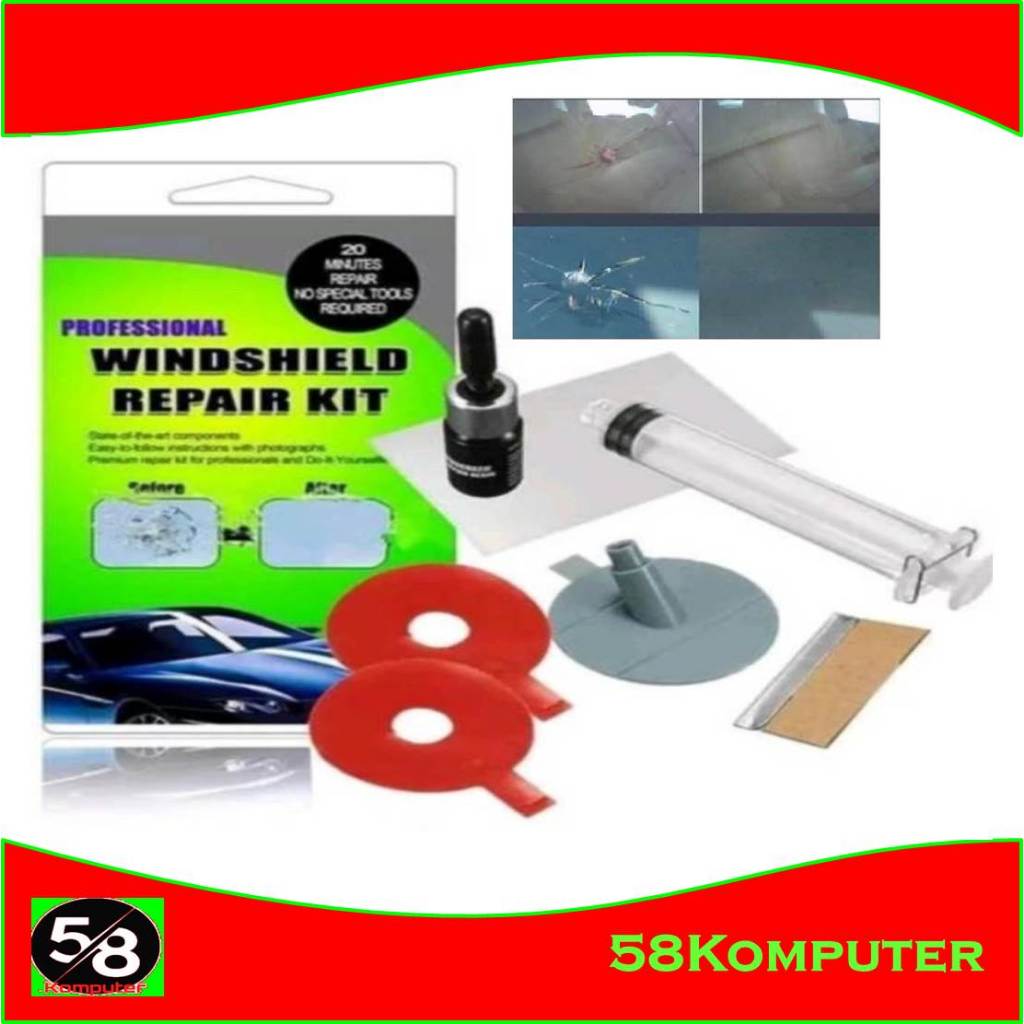 Alat Reparasi Kaca Mobil Pecah Perbaikan Cairan Lem Kaca Mobil Retak Car Window Crack Repair Tool Wi