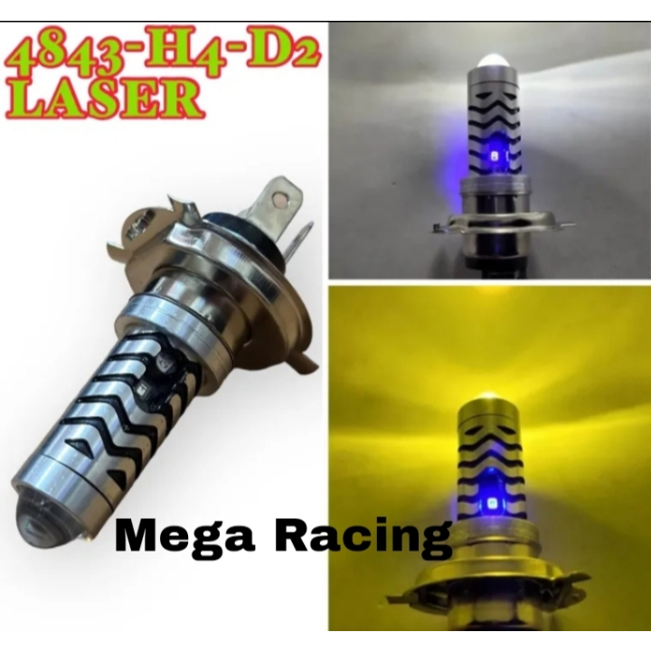 Lampu Led Utama motor H4 Senja biru kaki 3 H4 Vixion mxking tiger thunder gl cbr ninja scoopy crf kl