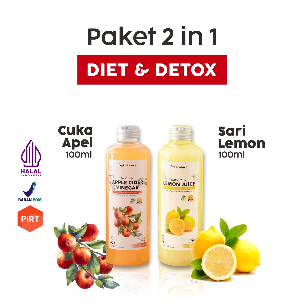 

MAR Paket Diet Paket Detoks Detox Organic - Sari Lemon Murni Cuka Apel Organik Apple Cider Vinegar