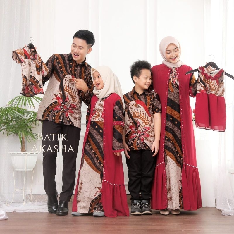 Batik Couple Sarimbit Keluarga Busui Kemeja Batik Hem Anak Gamis Anak Dress Batik Balita Jumbo XXL X