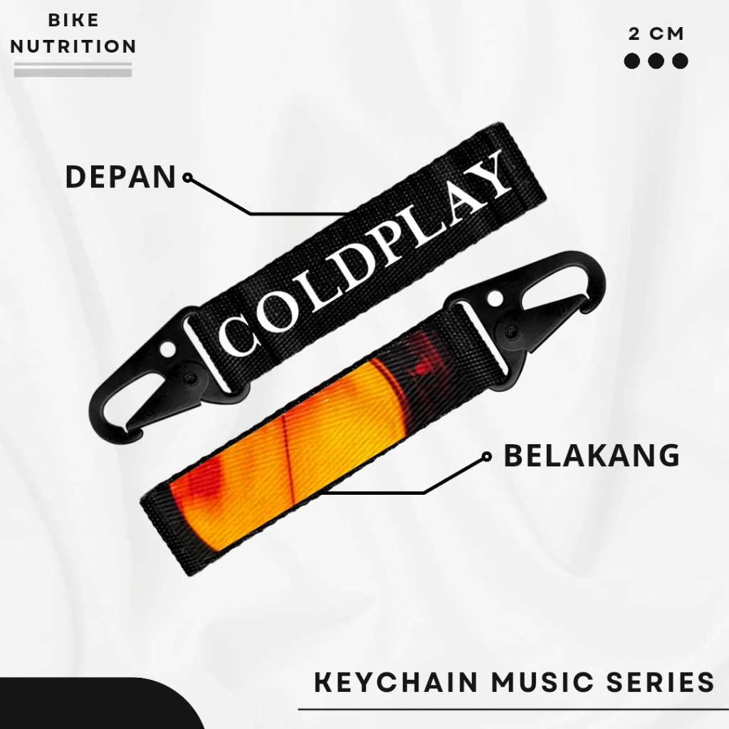 GANTUNGAN KUNCI COLDPLAY KEYCHAIN BAND COLDPLAY KEY CHAIN BAND DAN MUSIK BAHAN LANYARD NYLON BIKIN K