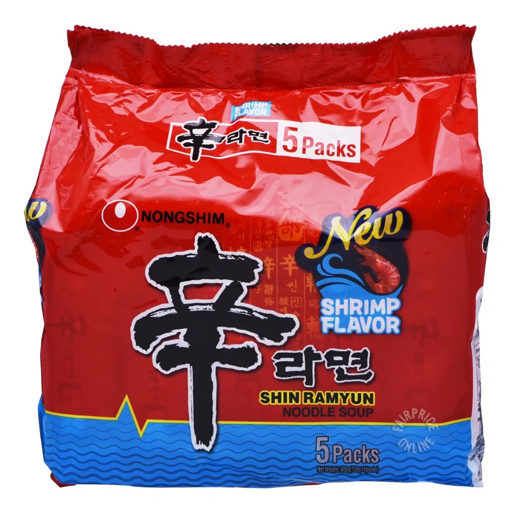 

Nongshim Shin Ramyun Instant Noodle Shrimp 5sX120g