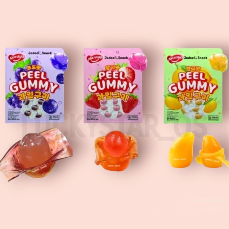 

NARAYA PEEL GUMMY 80GR STRAWBERRY / GRAPE /MANGO