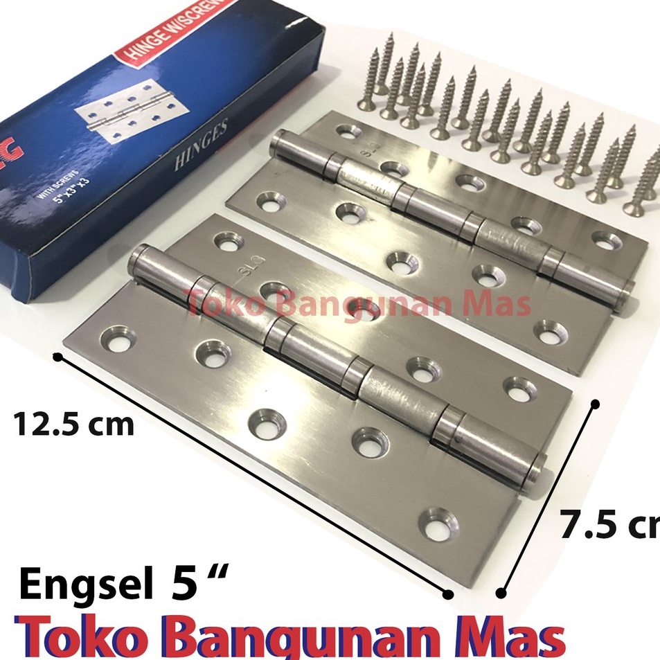 Harga Max Engsel Tebal SOLIGEN 5 Stainless ENGSEL JENDELA PINTU 5 INCH ENGSEL BERKUALITAS