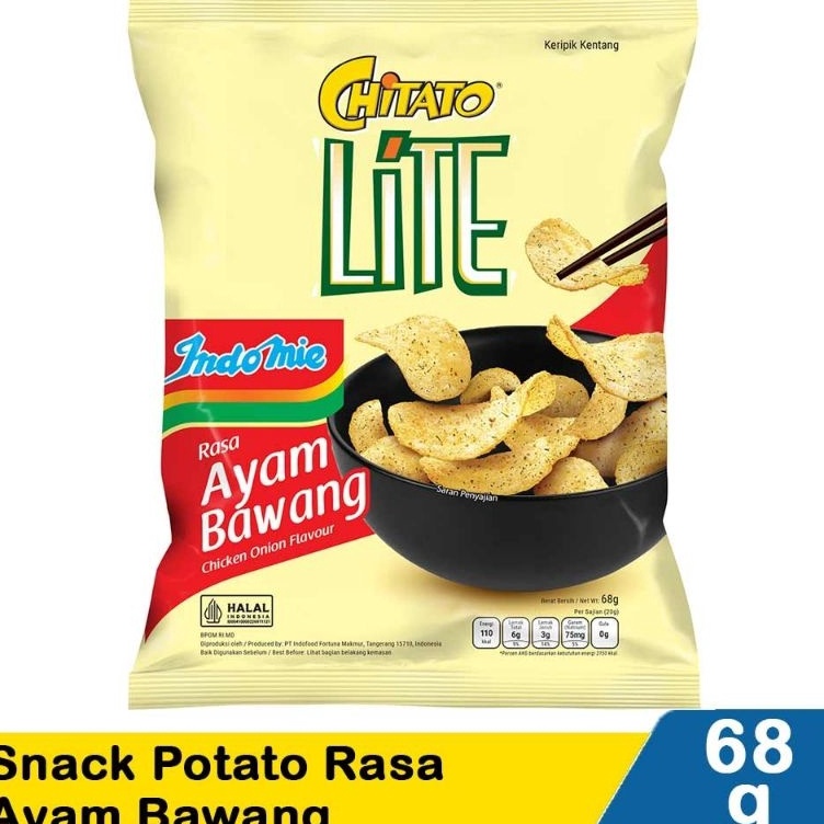 

Modern Chitato Lite Indomie Rasa Ayam Bawang Potato Crisp 68gram