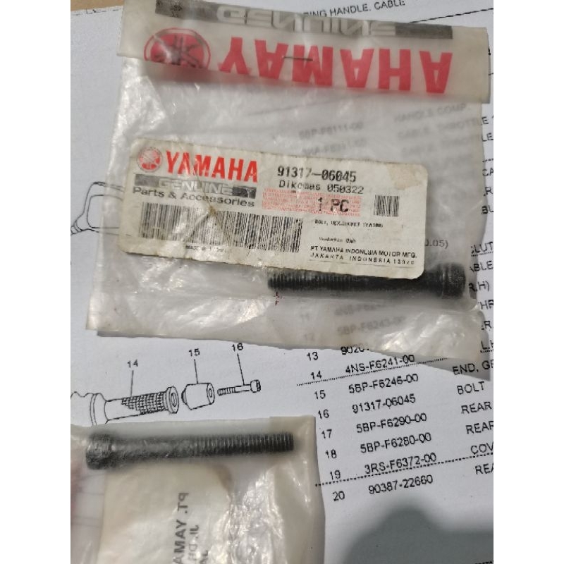 BAUT JALU STANG RX KING BAUT BANDUL STANG RXKING NEW ORIGINAL 2PCS BAUT JALU STANG RX KING