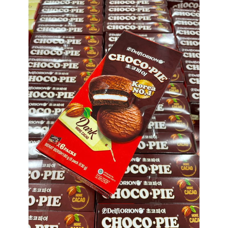 

cemilan manis Choco pie Delfi isi 6 packs