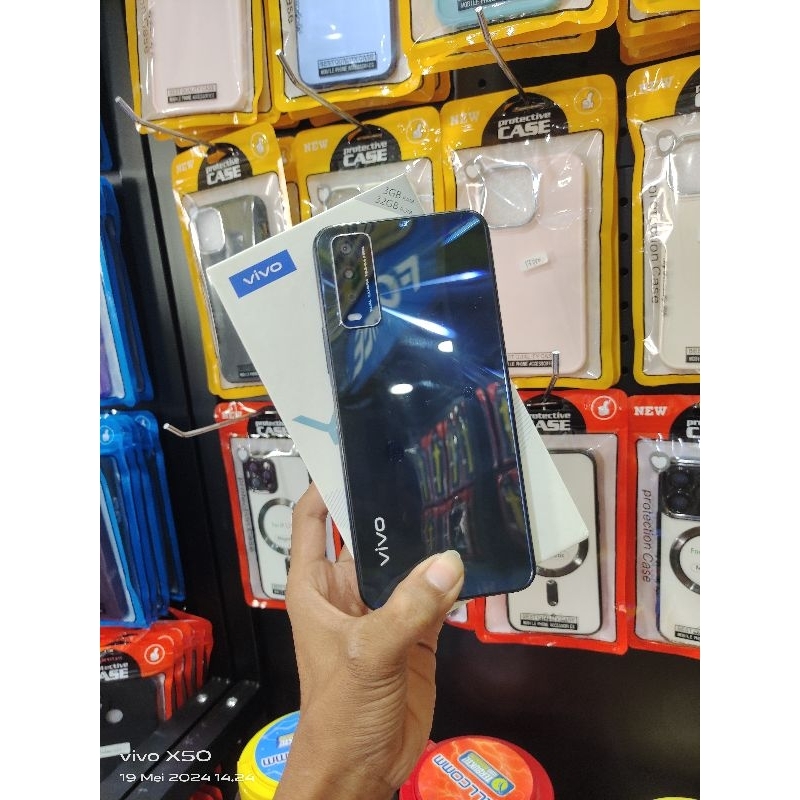 Handphone Vivo y12s Ram 3/32 second fulset no minus