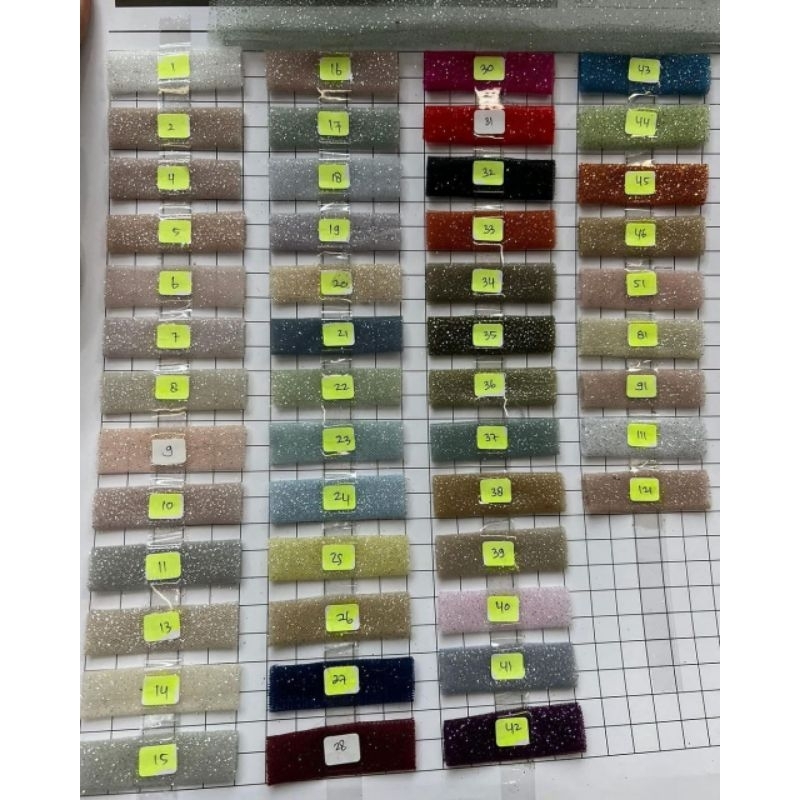 kain tile polos gliter