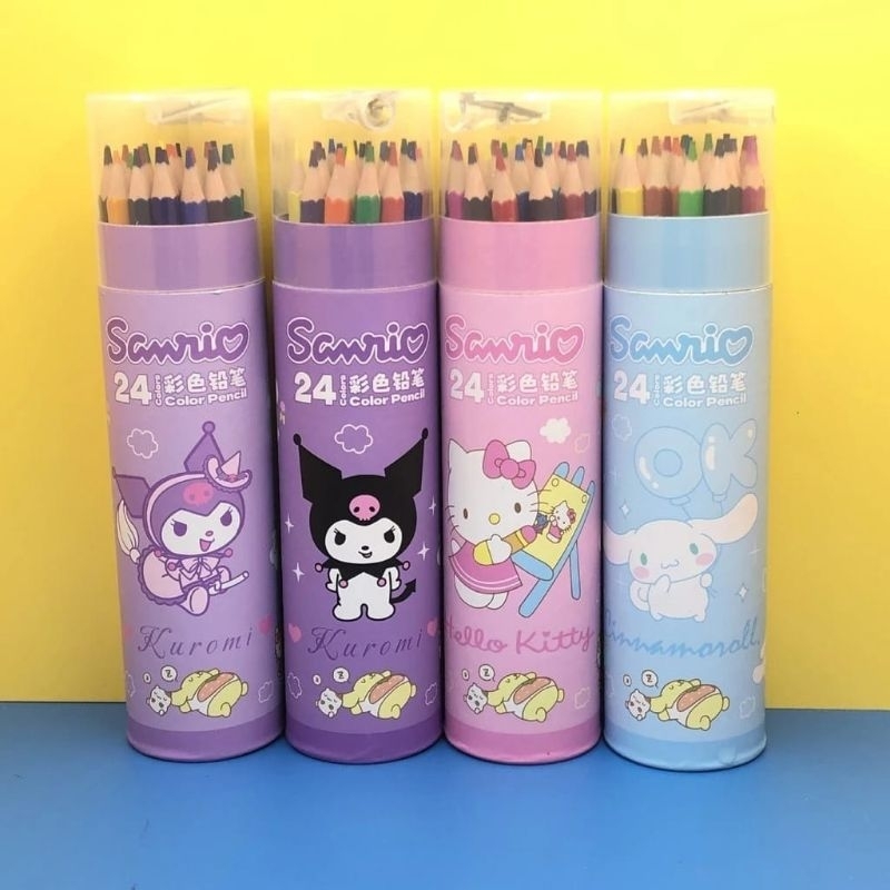 

PENSIL WARNA TUBE PLUS SERUTAN MOTIF KUROMI CINNAMOROL H.KITTY