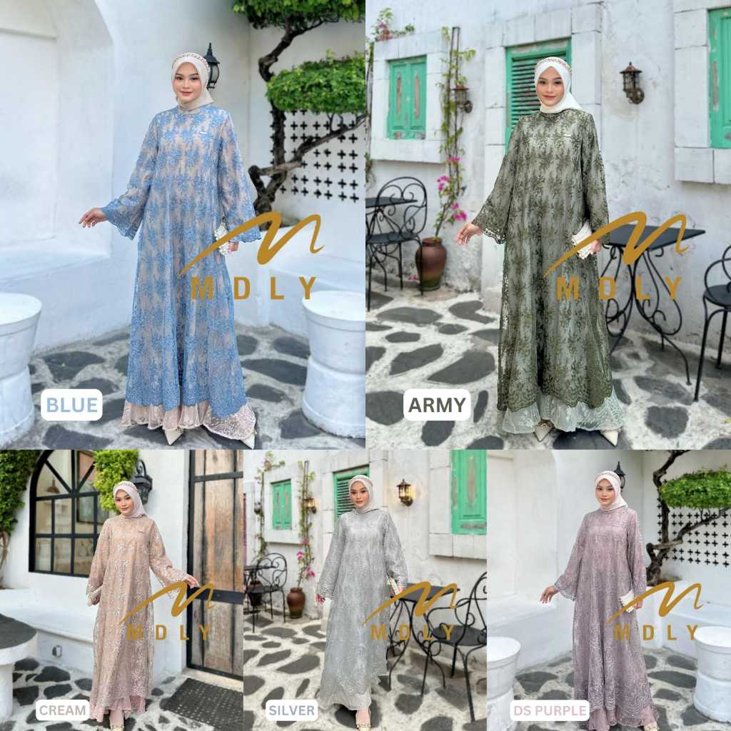 MDLY Original Terbaru Baju Dress Abaya Gamis wanita muslim Kaluna Dress by Mdly
