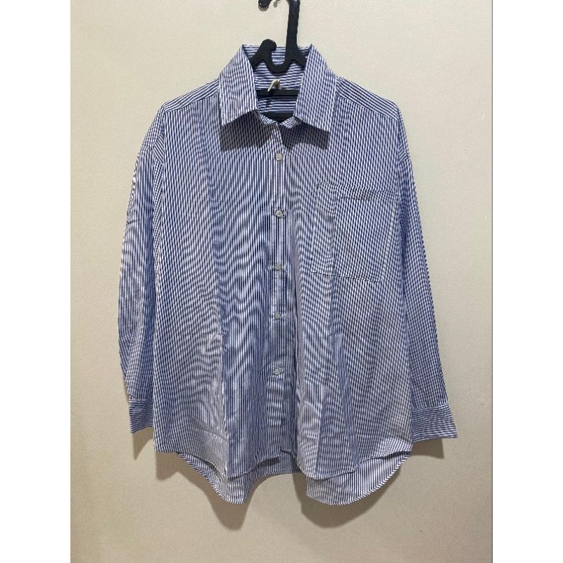 Kemeja Salur Oversize Balenciaga