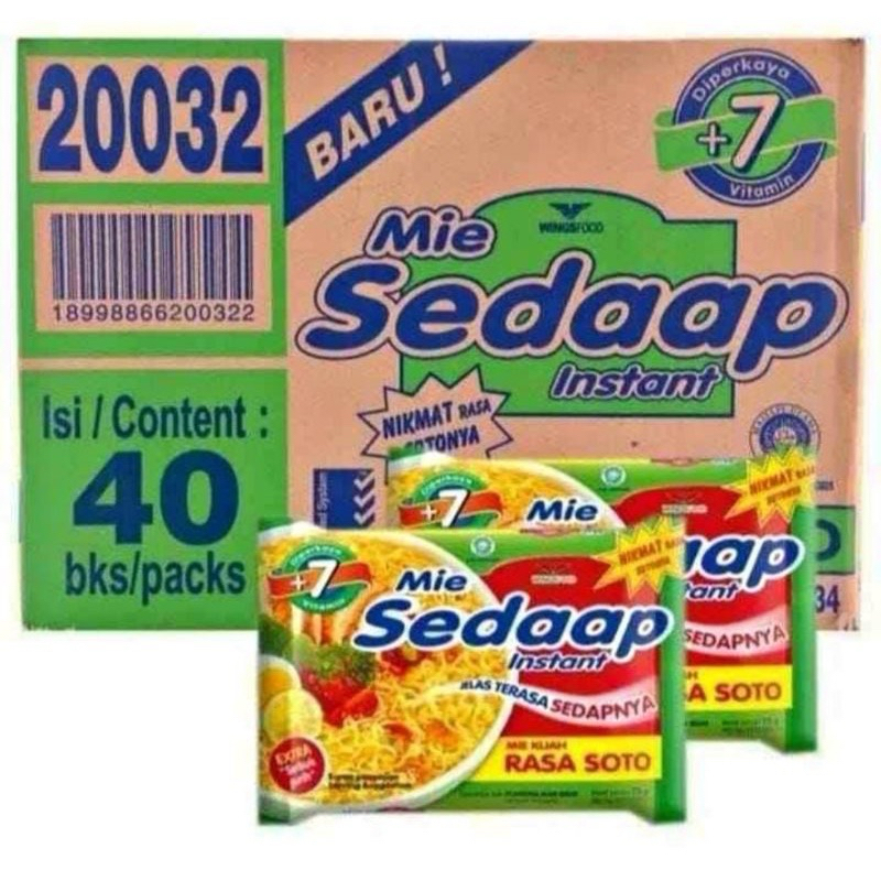 

Mie Sedaap Soto Karton/ Dus isi 40