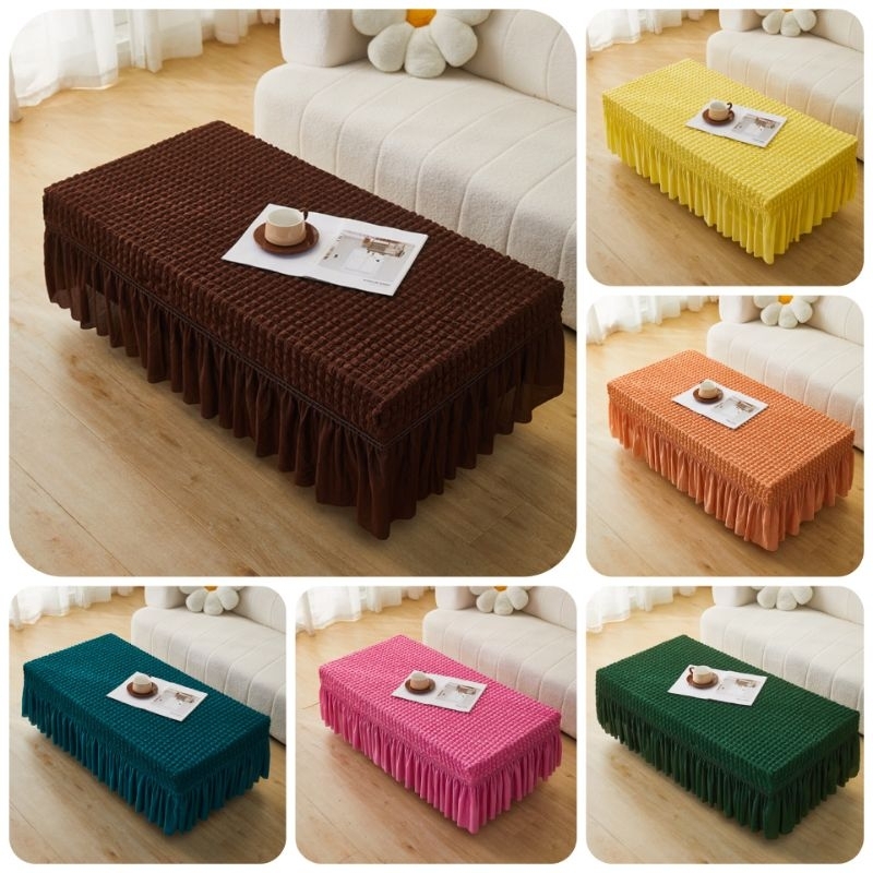 TAPLAK MEJA TAMU RUMBAI MEWAH TEBAL/ELASTIS/NGARET