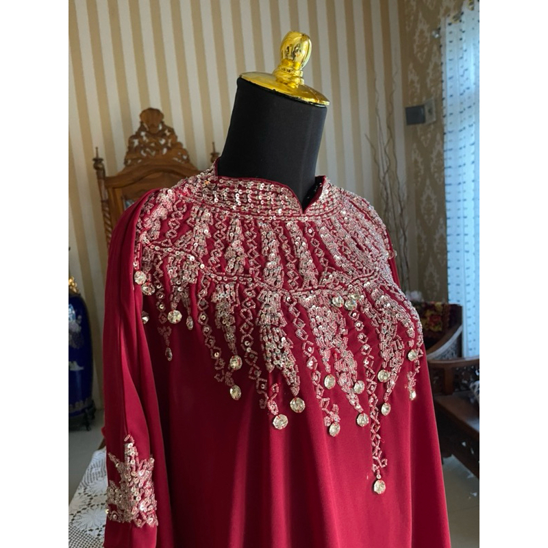 preloved kaftan cantik mewah murah