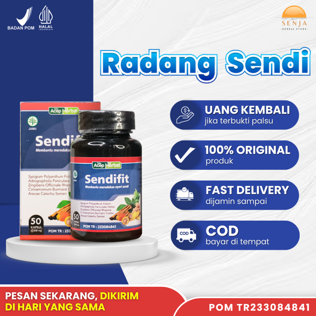 Obat Radang Sendi, Obat Nyeri Tumit Lutut, Obat Pegal Linu, Obat Rematik, Obat Asam Urat - SendiFit