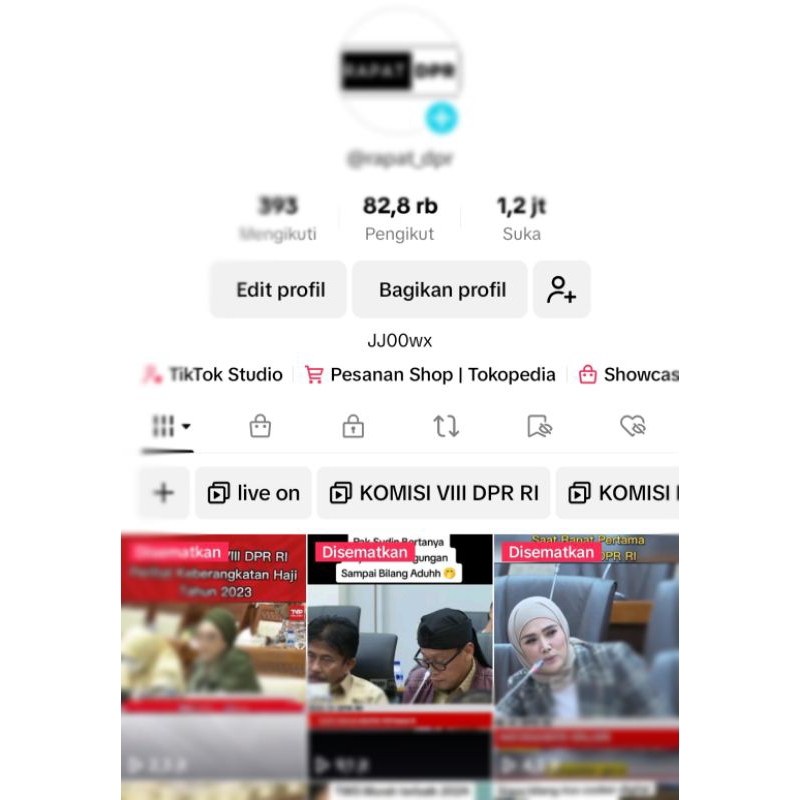 akun tiktok followers 82k+ like 1m+