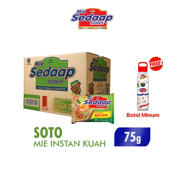 

Sedaap Mie Instan Soto 75 gr (Isi 40 pcs)