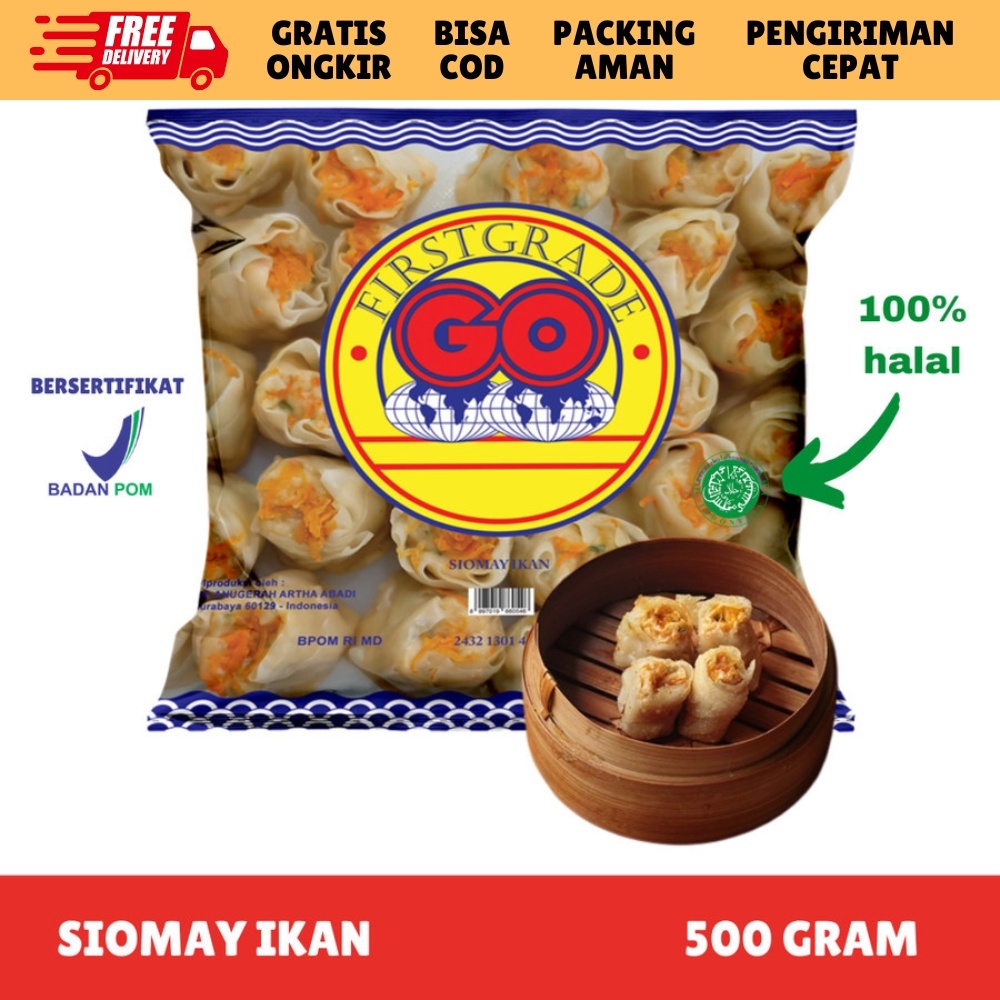 

[FROZEN FOOD GO] DIMSUM FROZEN ISI 24/32 (500GR) SIOMAY IKAN MAKANAN INSTAN BAKSO|SOSIS BPOM HALAL