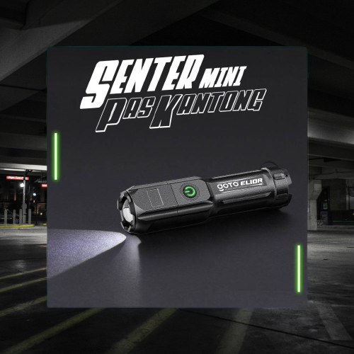 Senter LED Goto Elior Flashlight Lampu Senter Kecil Mini LED Super Terang Outdoor