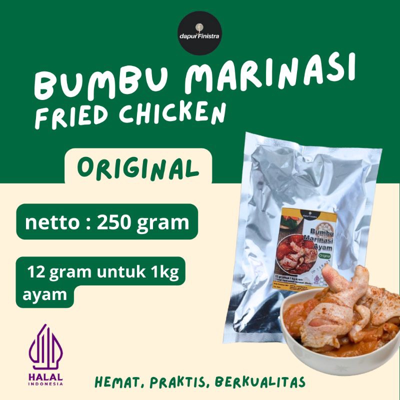 

Bumbu Marinasi Ayam Goreng Dapur Finistra | 250 gr