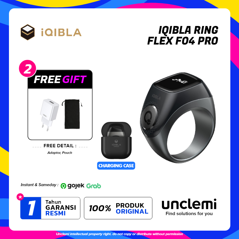 iQibla Zikr Smart Ring Flex F04 PRO Tasbih Cincin Digital / IQIBLA Zikr F04 Pro