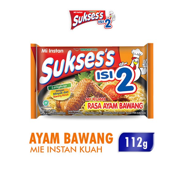 

Suksess Mie Instan Ayam Bawang 112 gr isi 2
