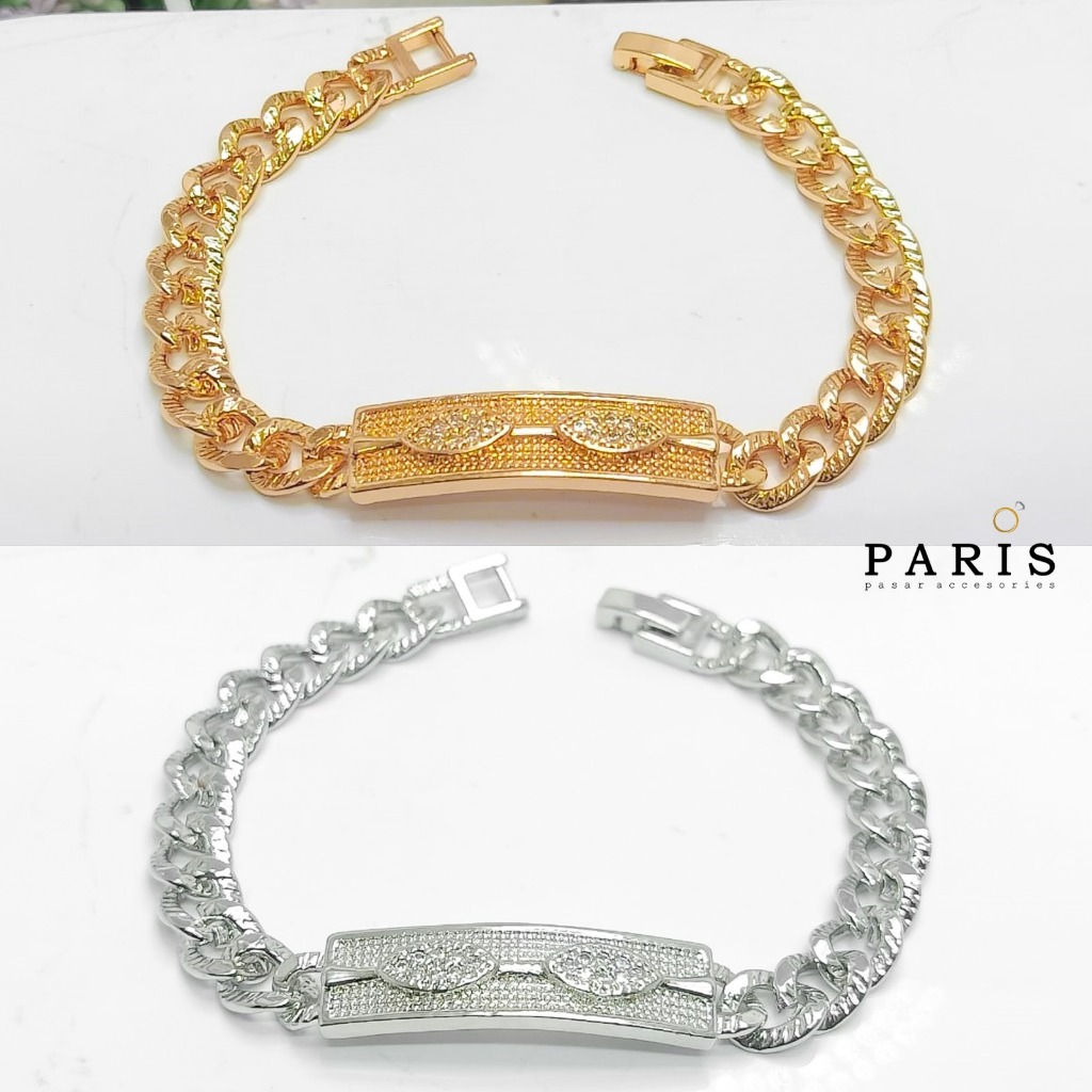 Gelang Rantai Perhiasan Wanita Dewsa dan Remaja lapis Emas dan Perak GR.12