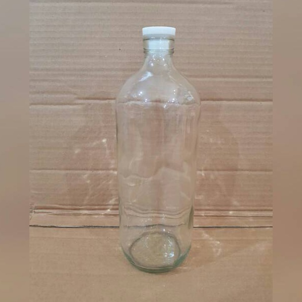 Sale  1 SEPULUH BOTOL KACA 1 liter BARU  tutup plug bening  BENING BOLLES harga terbaik  BOTOL BENSI