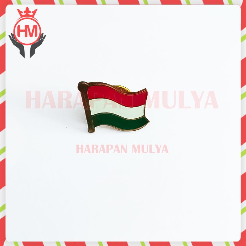 Flag Pin Murah Hungaria - Pin Bendera Negara Hungaria - HM