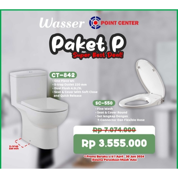 TERBAIK PROMO PAKET P WASSER CLOSET JONGKOK CT-121 KLOSET JONGKOK