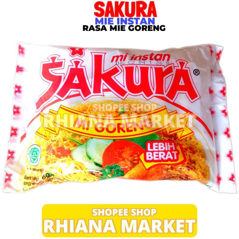 

Mie Sakura Instan Mie Goreng Bungkus 60 Gram