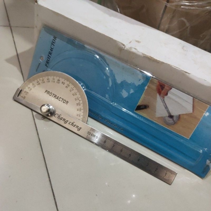 

Penggaris busur besi Protractor angle ruler metal