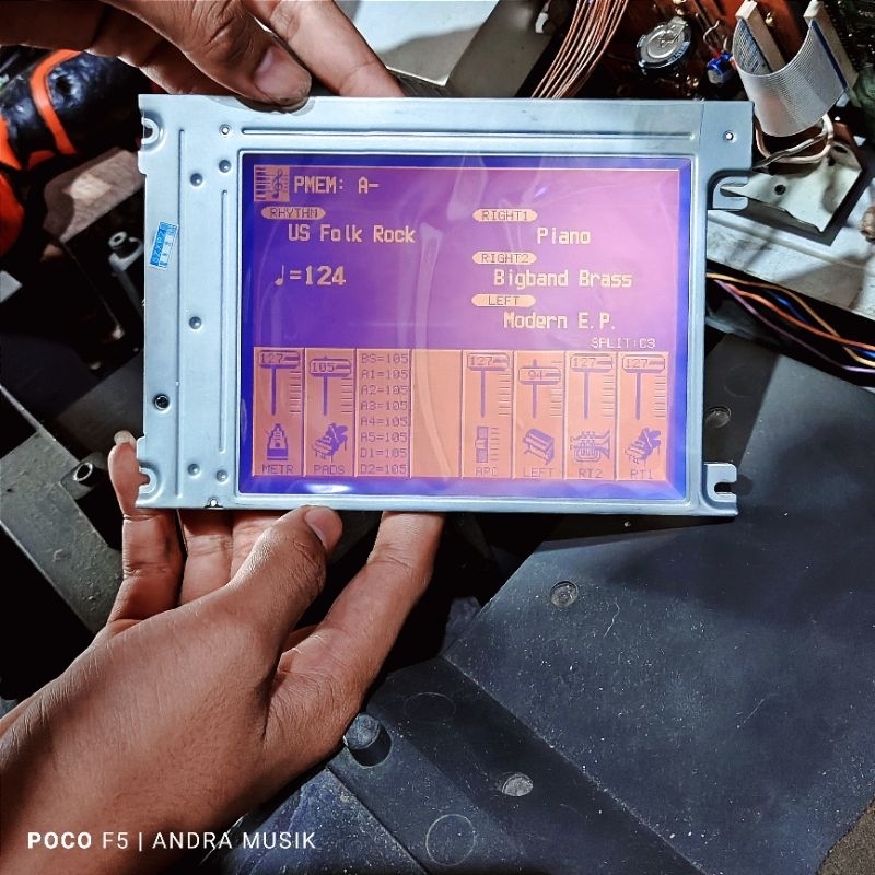 layar LCD keyboard Technics Kn24 26 Display Kn2400 2600 Kondisi Baru