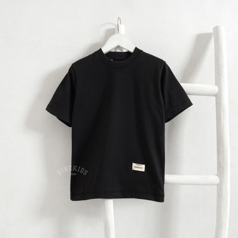 Paling Dicari Ninekids  Kaos Basic Ninekids  Kaos Oversize  Kaos Hitam  Putih Polos  Anak LakiLaki  