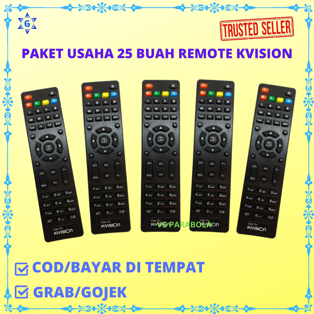 PAKET USAHA 25 BUAH REMOTE KVISION BROMO C2000 TERLARIS