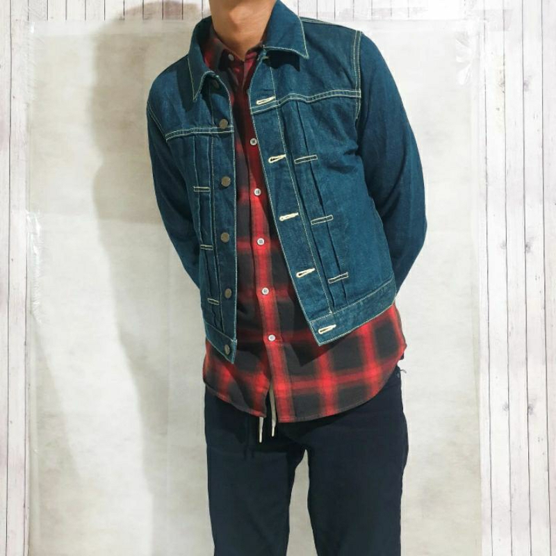 Vintage PERSONS Trucker Denim Jacket | Jaket Jeans
