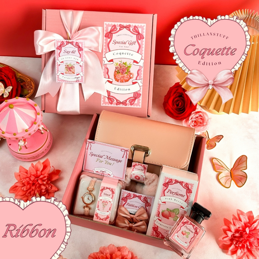

[COQUETTE EDITION - RIBBON] KADO ULANG TAHUN CEWEK WISUDA ANNIVERSARY | HAMPERS GIFT BOX SAHABAT CEWEK | KADO HAPPY BIRTHDAY KADO HAPPY GRADUATION | KADO PACAR CEWE