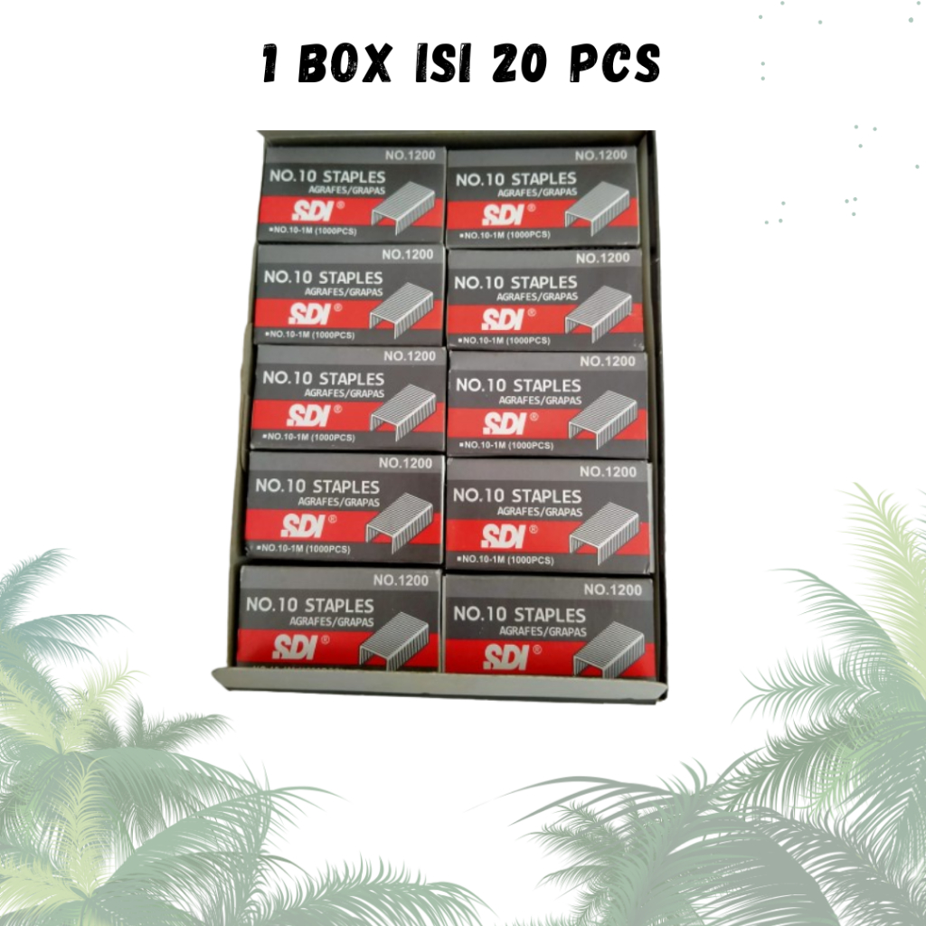 

Isi Staples SDI NO 10 1200/Isi Staples SDI No 10/Isi Staples kecil (1 BOX ISI 20 PCS)