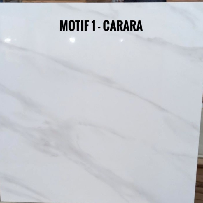 COD GRANIT LANTAI 6x6 PUTIH MOTIF MARMER CARARA MARBLE HARGA PERDUS  HABITAT