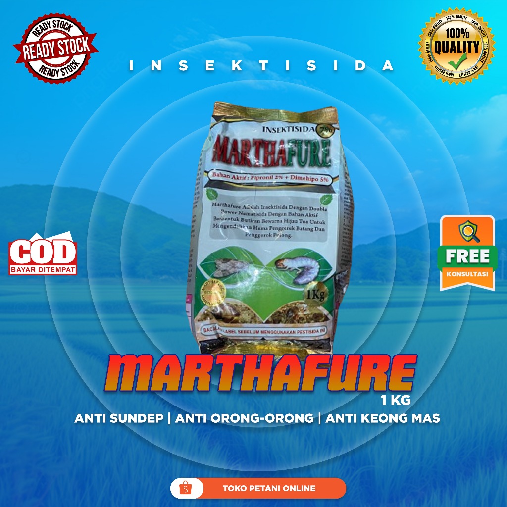 MARTHAFUR Kemasa 1 kg Karbofuran dan Dimepho anti sunde Anti Orong2 Anti Keong Mas