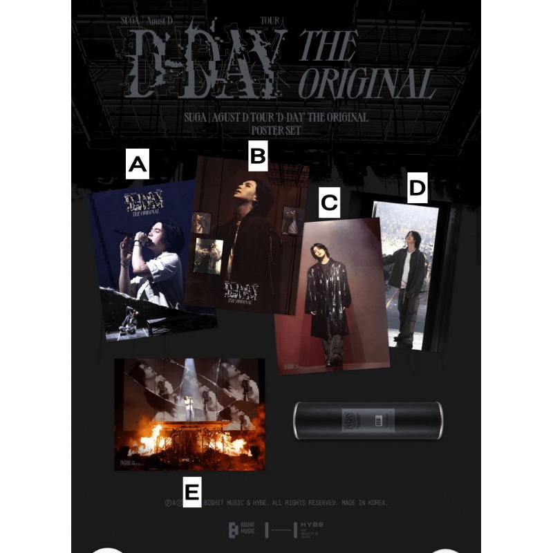 [READY STOCK] POSTER AGUST D TOUR 'D-Day' The Original